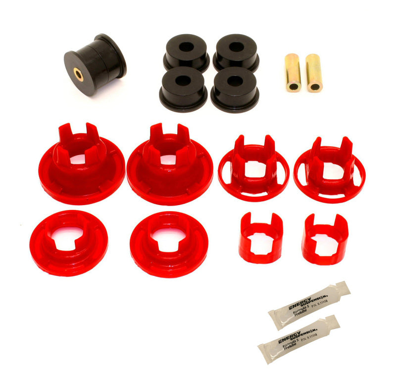 BMR 2010-2011 5th Gen Camaro Street Version Rear Cradle Bushing Kit (BK001 BK016) - Black/Red