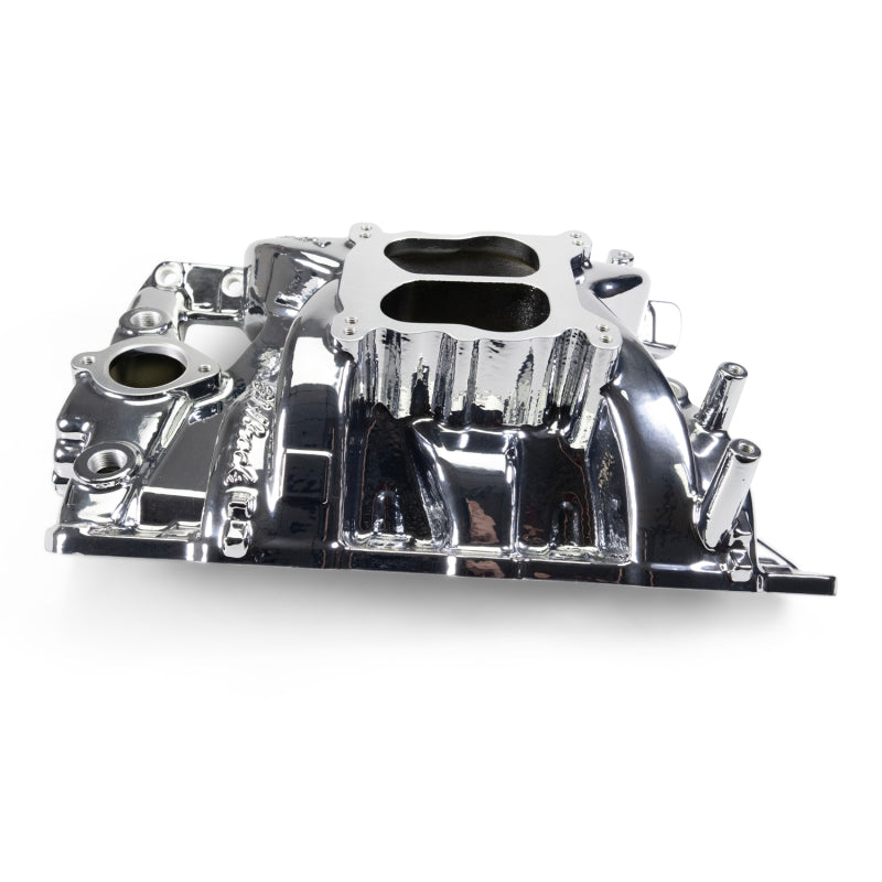 Edelbrock 7156-CP Pontiac 326-455 Performer RPM Intake Manifold - Chrome Plasma Finish