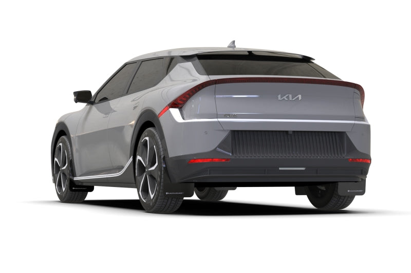 Rally Armor UR Mud Flaps - 2022-2024 Kia EV6 - Black/Blue Logo - #MF91-UR-BLK-BL