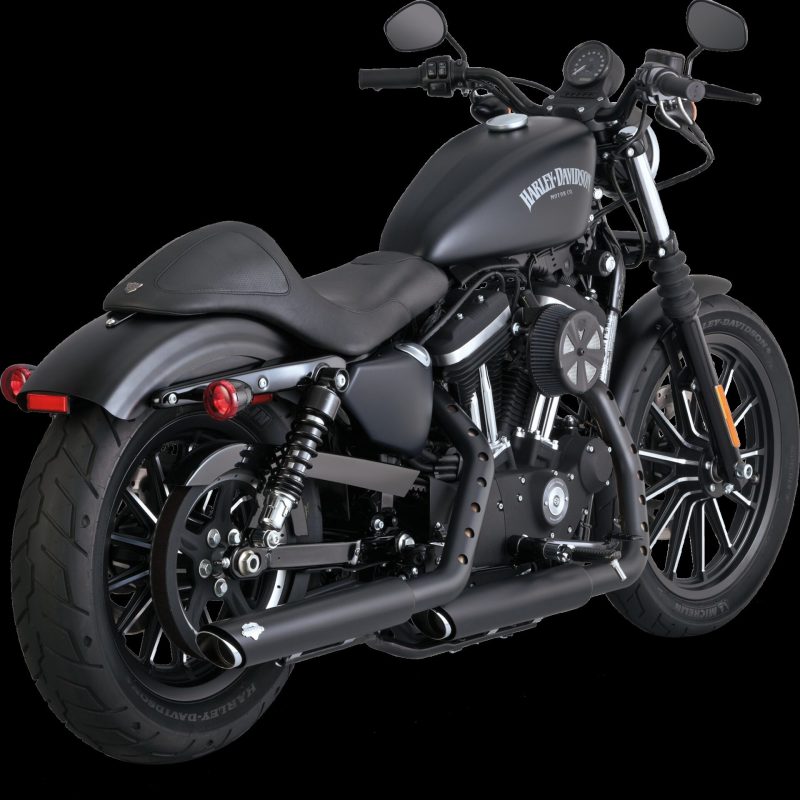 Vance & Hines 46361 Twin Slash 3in PCX Slip-Ons Black for 2014-2022 Harley-Davidson Sportster