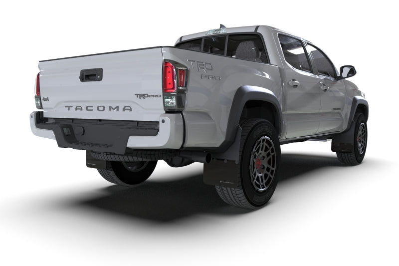 Rally Armor Classic Mud Flaps - 2016-2023 Toyota Tacoma - Black/Grey Logo - #MF94-BLK-GRY