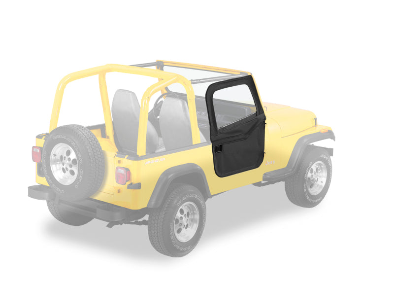 Bestop 80-86 Jeep Cj7 / 87-95 Wrangler YJ Full Fabric Doors (Black Crush)