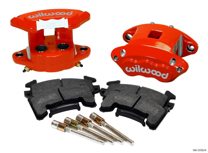 Wilwood D154 Rear Caliper Kit - Red 1.12 / 1.12in Piston 0.81in Rotor - #140-12102-R