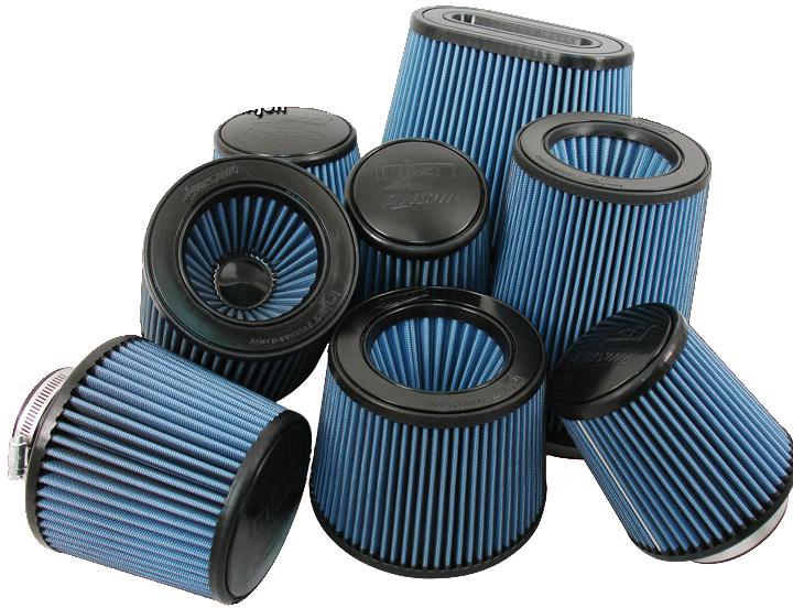 Injen AMSOIL Ea Nanofiber Dry Air Filter - 3.00 Filter 6 Base / 5 Tall / 5 Top - #X-1014-BB