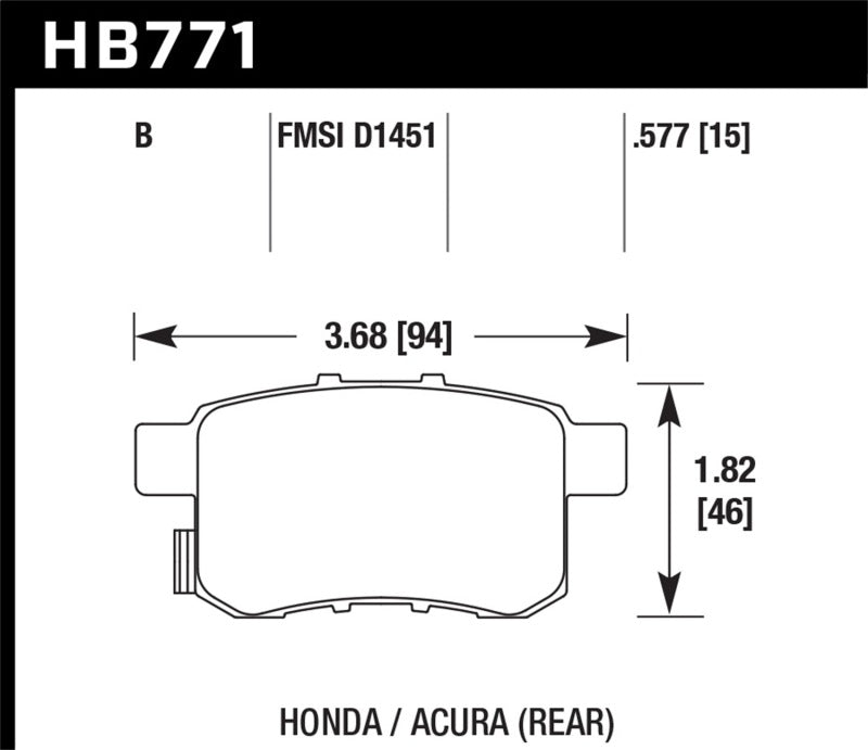 Hawk Performance HB771B.597 HPS 5.0 Street Brake Pads