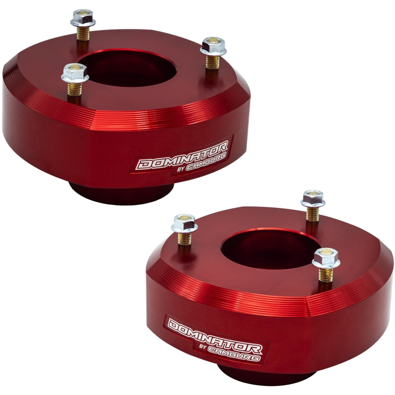 Camburg Engineering CAM-210109 Dominator Front Preload Spacer Kit 2 in Red for 2019-2025 Chevrolet Silverado 1500 / GMC Sierra 1500