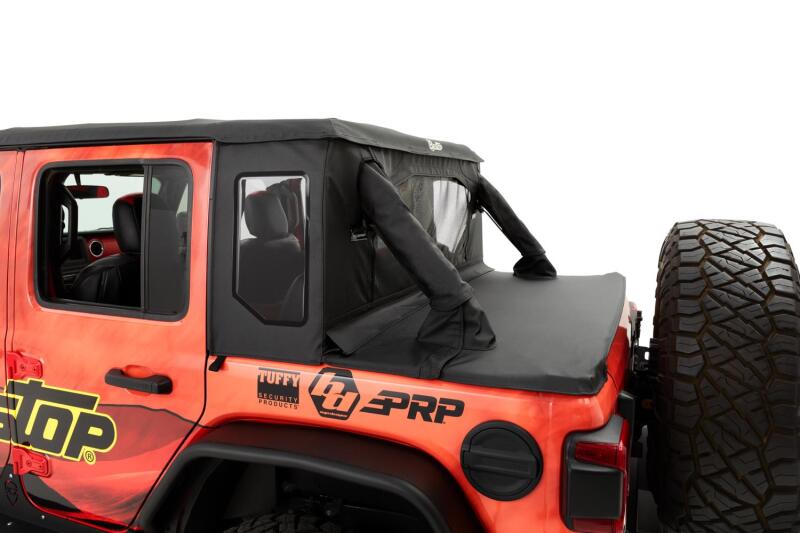 Bestop 18-26 Jeep Wrangler JL 4-Door Halftop Soft Top (Black Diamond)