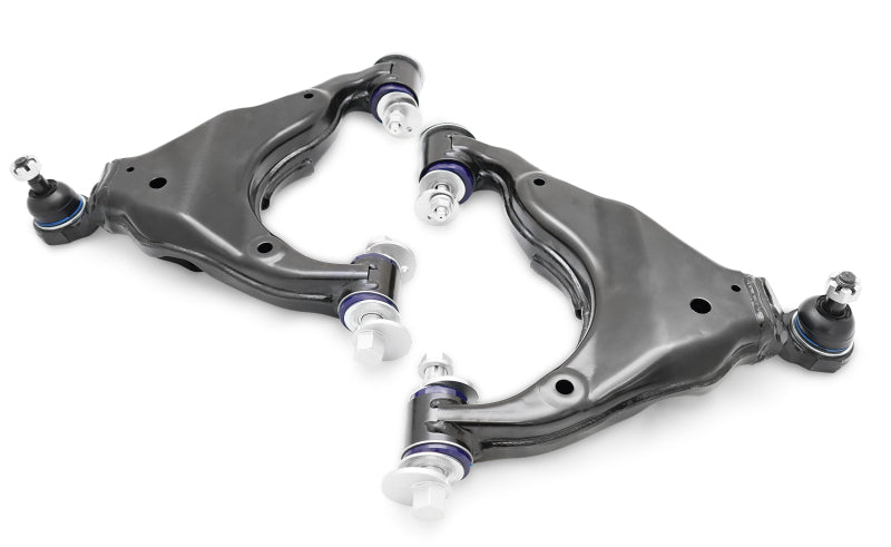 SuperPro Front Lower Control Arm, Ball Joint and HD Camber Pin Kit - Double Offset Extended Range of Adjustment (w/o KDSS)