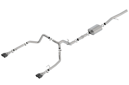 Borla 140776BC 19 Chevrolet Silverado/GMC Sierra 1500 6.2L SS ATAK Catback Exhaust - Black Chrome Tips - #140776BC