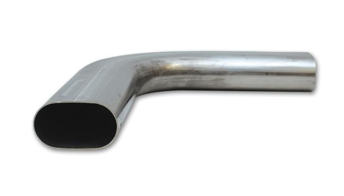 Vibrant 3in Oval (Nominal Size) T304 SS 90 deg Mandrel Bend 6in x 6in leg