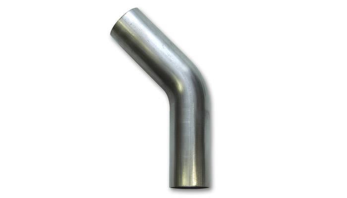 Vibrant 3in O.D. T304 SS 45 deg Mandrel Bend 6in x 6in leg lengths
