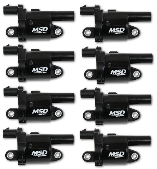 MSD 826883 Coil - Blaster Series - Gen V GDI Engine - Black - 8-Pack- Round