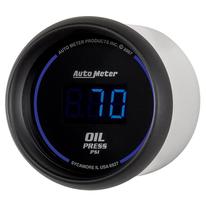 AutoMeter 6927 Cobalt Digital 52.4mm Black 0-100psi Oil Pressure Gauge