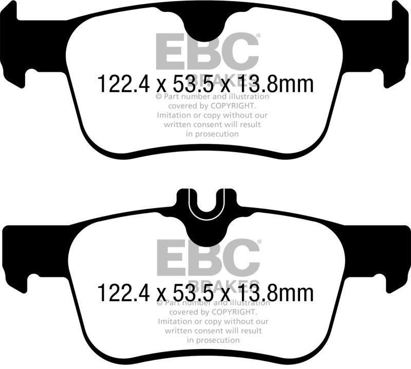 EBC 2017+ Honda Civic Turbo Type-R 2.0L Yellowstuff Rear Brake Pads DP42402R