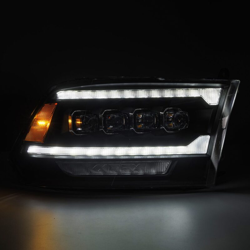 AlphaRex 880555 09-18 Dodge Ram 2500 NOVA LED Projector Headlights Plank Style Design Black w/ Activation Light