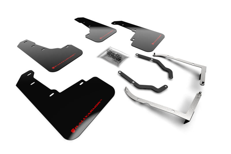 Rally Armor UR Mud Flaps - 2018-2023 Subaru Crosstrek - Black/Red Logo - #MF46-LTUR-BLK/RD