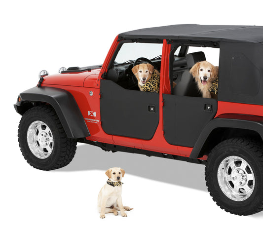 Bestop 07-18 Jeep Wrangler JK Element Panels (Front Doors Black)