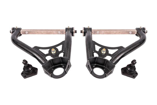 BMR 1968-1974 Chevrolet Nova Non-Adj. Upper A-Arms with STD. Ball Joint (Delrin) - Black Hammertone