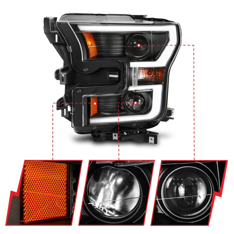 ANZO 2015-2017 Ford F-150 LED Projector Headlights