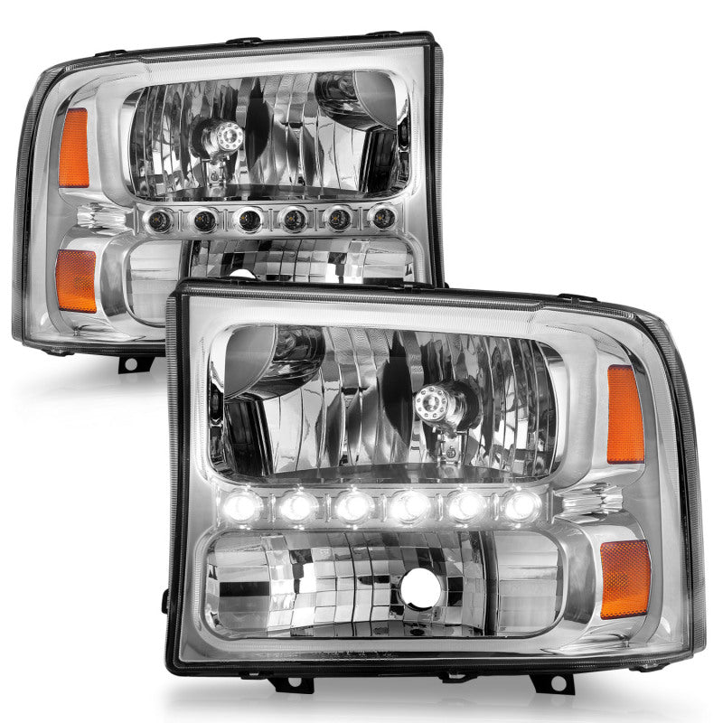 ANZO 1999-2004 Ford F-250 Super Duty Crystal Headlights