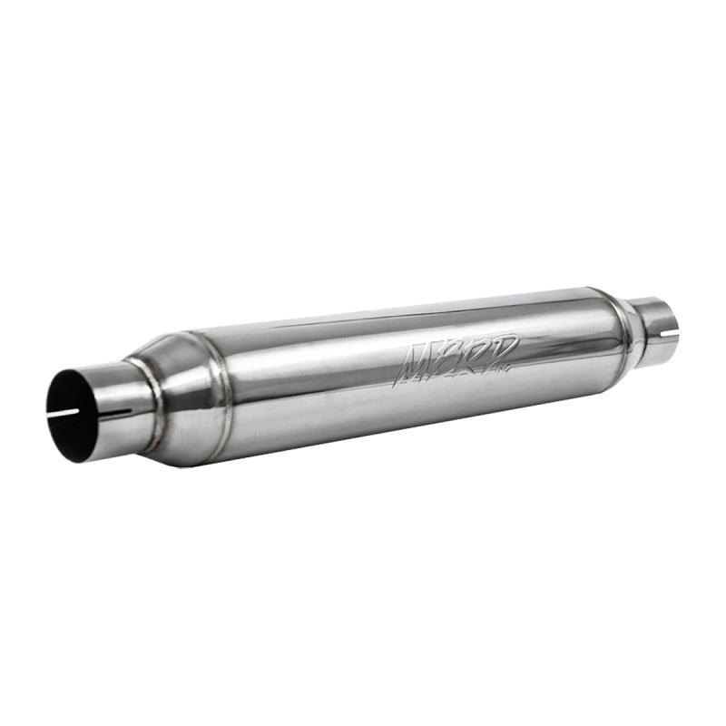 MBRP R1016 2.5in Inlet/Outlet 22in Body 26in Overall Length T304 Stainless Steel Resonator