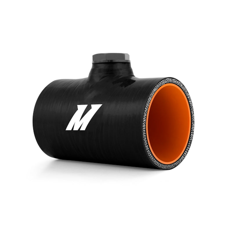 Mishimoto 2.5in Black Silicone Coupler w/ 1/8in NPT Bung - #MMCP-25NPTBK