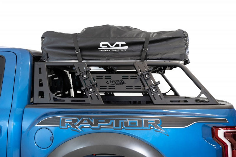 Addictive Desert Designs for 2015+ Ford F-150 Overlander Chase Rack w/ 3rd Brake Light - Hammer Black