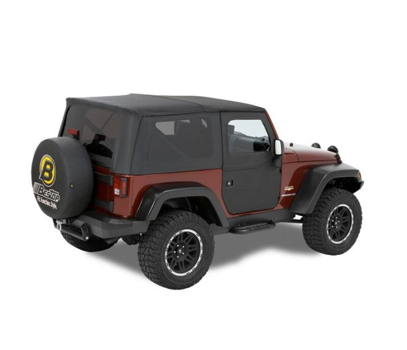 Bestop 07-18 Jeep Wrangler JK Full Fabric Doors (Front Doors Black Twill)