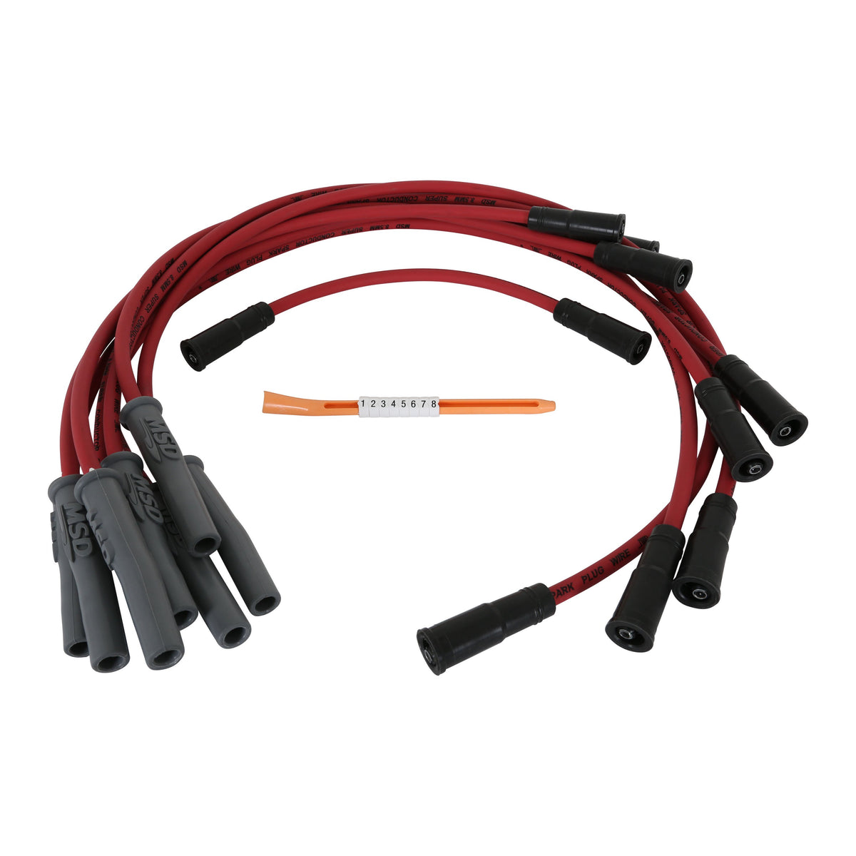 MSD 32109 Super Conductor Spark Plug Wire Set, for Chevy Pickup, '96-'99,Dually w/454