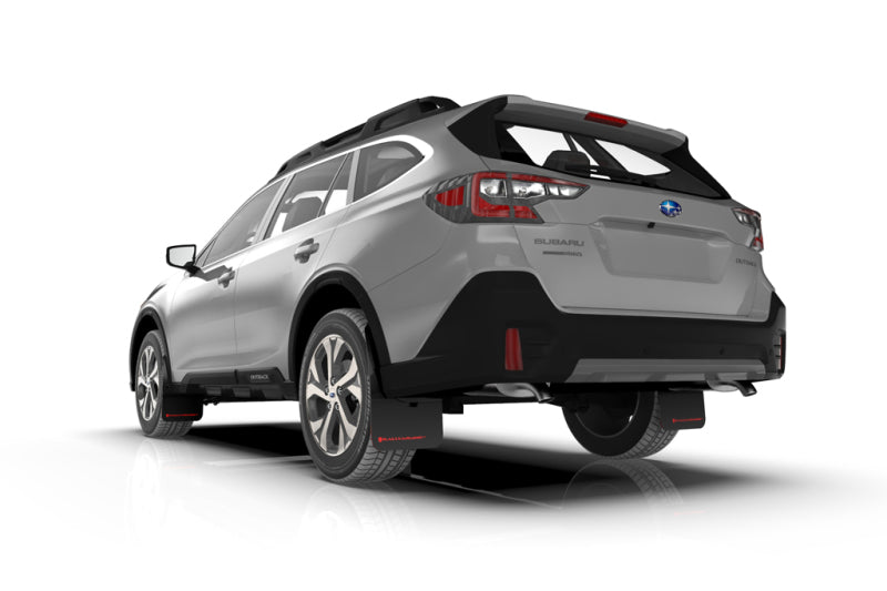 Rally Armor UR Mud Flaps - 2020-2025 Subaru Outback - Black/Blue Logo - #MF66-UR-BLK/BL
