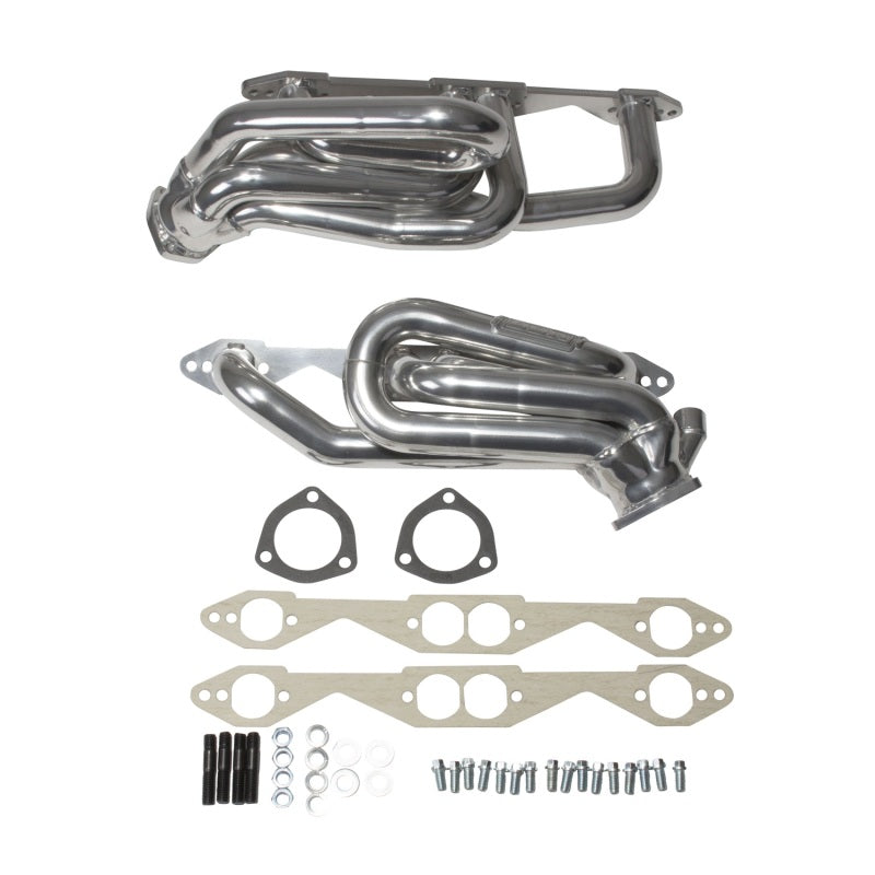 BBK Performance 40070 Shorty Tuned Length Headers 1-5/8 Silver Ceramic for 1996-1999 Chevrolet / GMC 1500 Trucks and SUVs (5.0L / 5.7L)