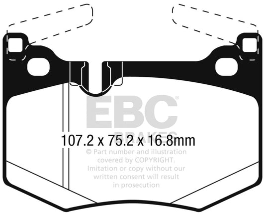 EBC 2016-2020 Lexus GS-F 5.0L Redstuff Rear Brake Pads DP32261C
