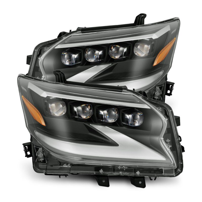 AlphaRex 880300 14-19 Lexus GX 460 NOVA LED Projector Headlights Plank Style Black w/Activation Light/Sequential Signal