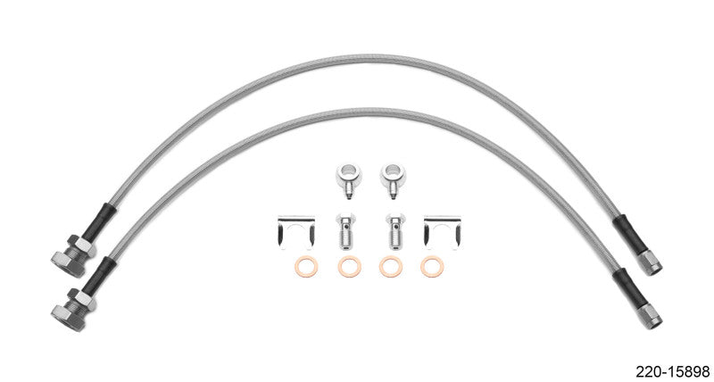 Wilwood Flexline Kit 24in 7/16-20in Banjo - 5/8-26in Male Bulkhead (Fits D52 Caliper) - #220-15868