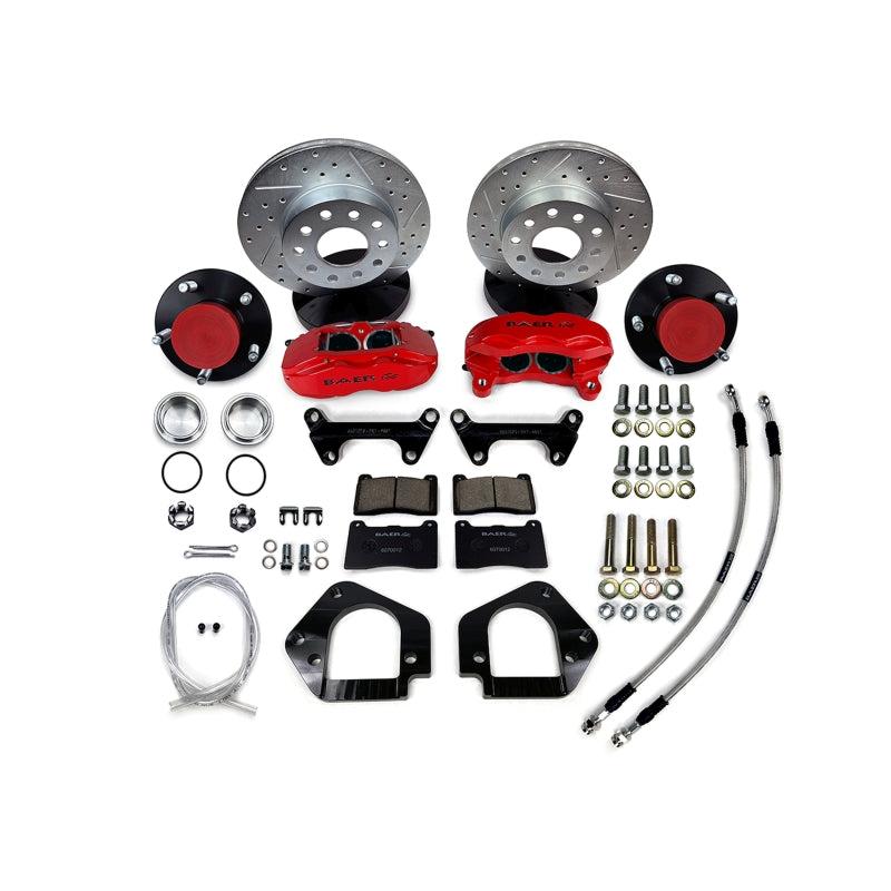 Baer Brakes 64-72 Buick Skylark 11in SS4 Alum Hub Front SDZ Brake Kit - Red