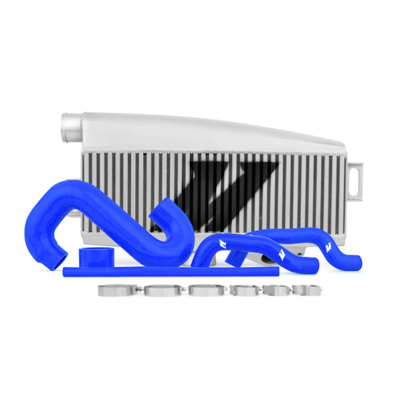 Mishimoto Subaru 02-07 WRX/04-07 STi Top-Mount Intercooler Kit - Powder Coated Silver & Blue Hoses - #MMTMIC-WRX-01SLBL