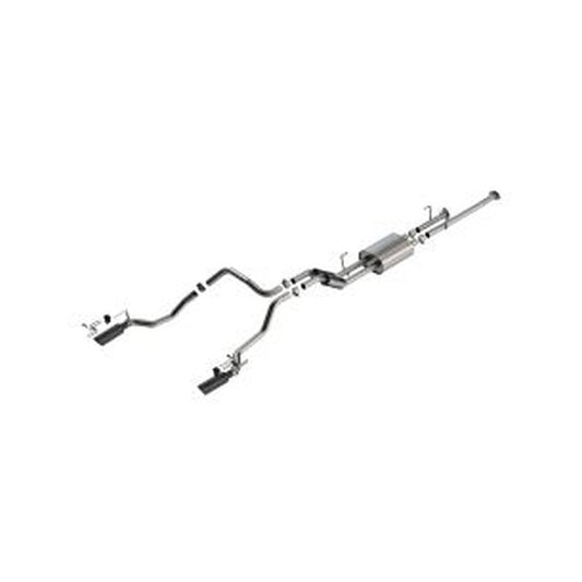 Borla 141025BC 09-13 Toyota Tundra 4.6L/5.7L S-Type Cat-Back Exhaust - Black Chrome Tips - #141025BC