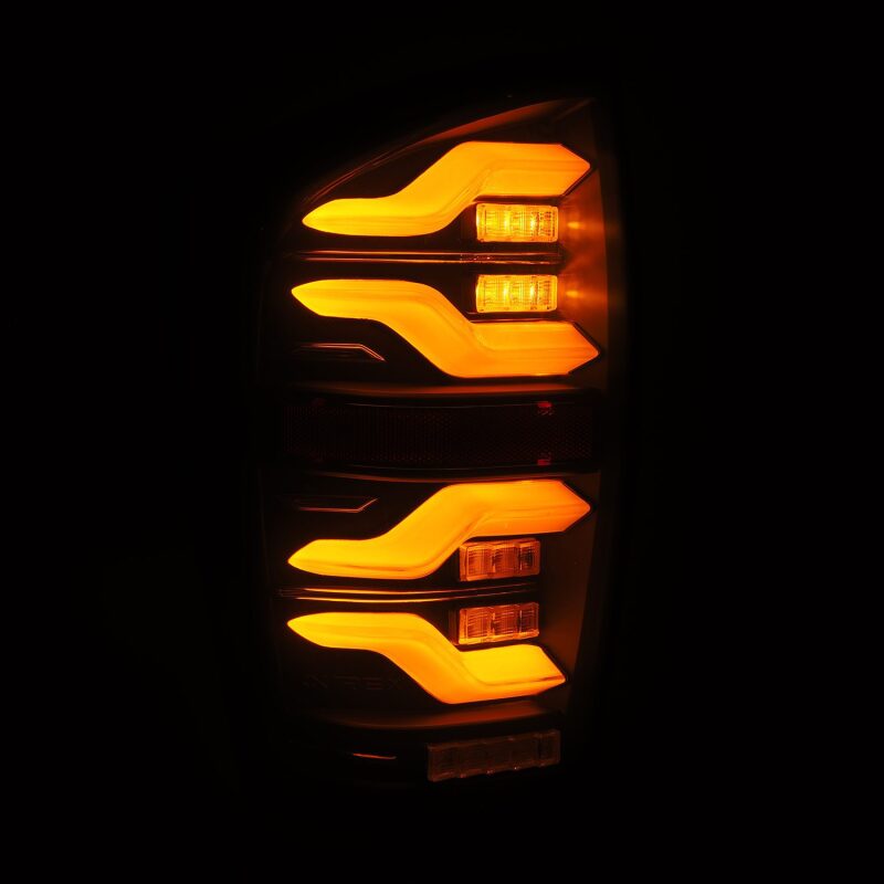AlphaRex 680090 16-21 Toyota Tacoma LUXX LED Taillights Black w/Activation Light/Sequential Signal