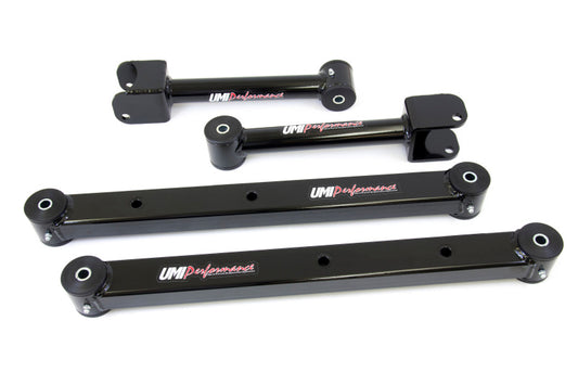 UMI Performance 402418-B Rear Control Arm Kit Boxed Lowers Black