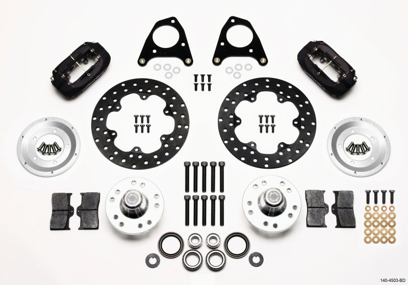 Wilwood Forged Dynalite Front Drag Kit Drilled Rotor 87-93 Mustang 84-86 SVO 5 Lug - #140-4503-BD