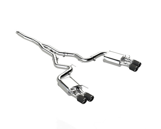 MBRP Mustang 3in Cat-Back Exhaust with Quad Carbon Fiber SS Tips - T304