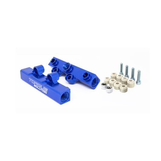 Torque Solution Top Feed Fuel Rails: 02-14 Subaru WRX / 07-18 STI - Blue