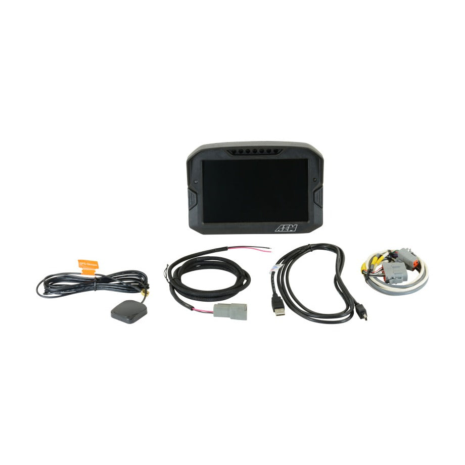AEM CD-7 Non Logging GPS Enabled Race Dash Carbon Fiber Digital Display w/o VDM (CAN Input Only)