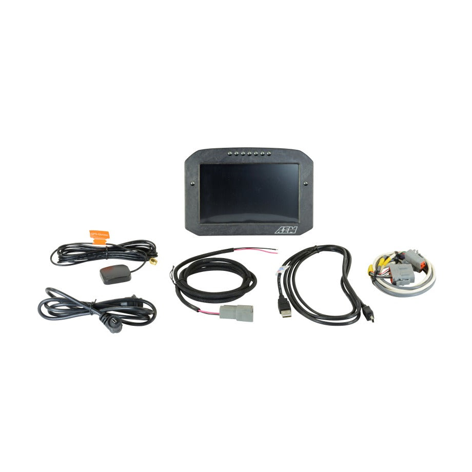 AEM CD-7LG Carbon Logging Flush Digital Dash Display w/ Internal 20Hz GPS & Antenna