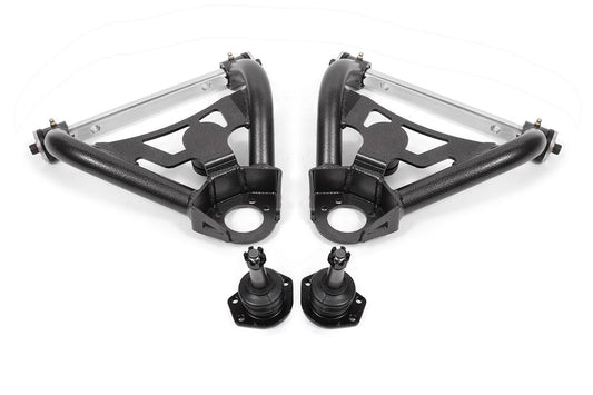 BMR 64-72 A-Body Pro-Touring Upper A-Arms with Tall Ball Joint (Delrin) - Black Hammertone