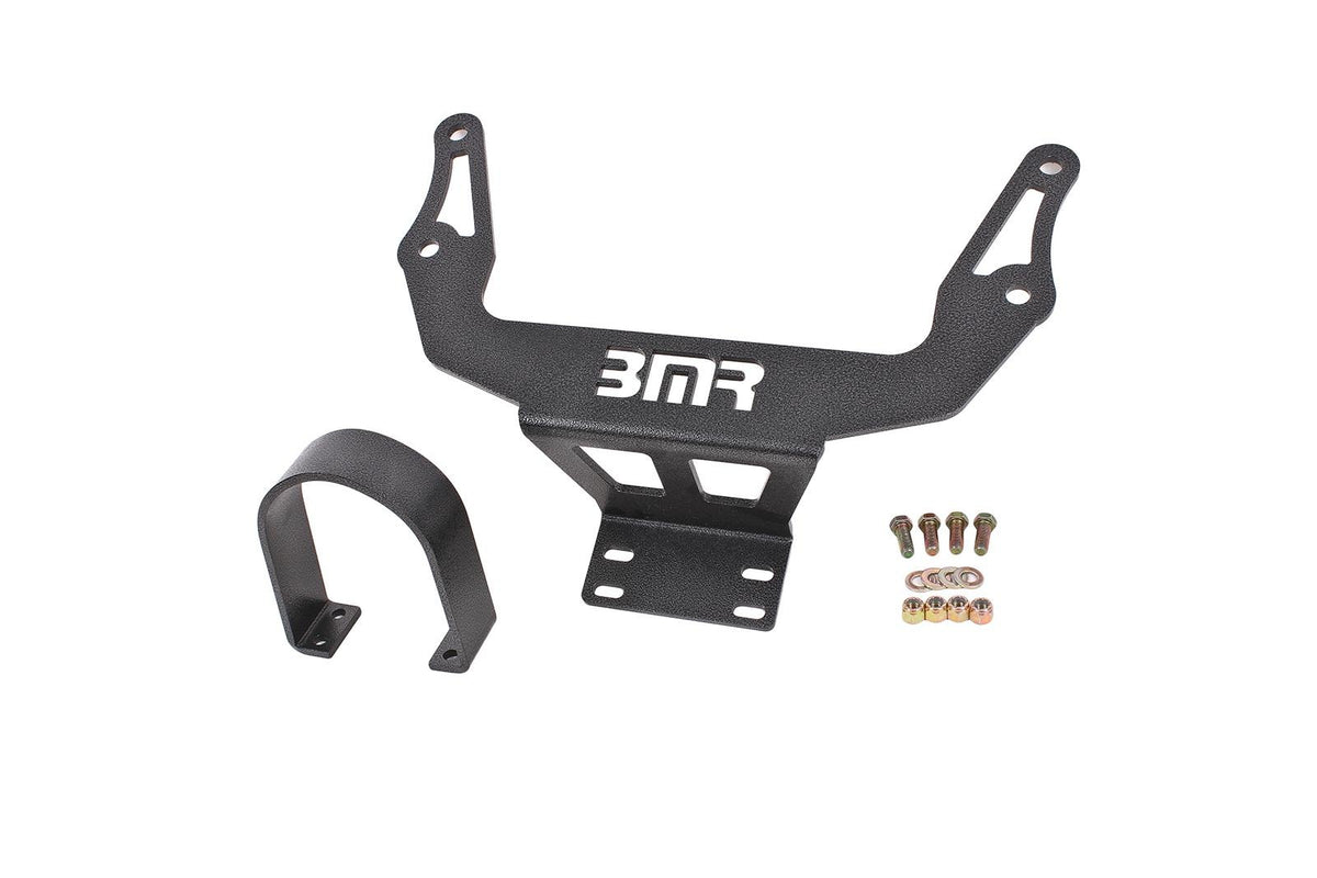 BMR 2008-2017 Challenger Front Driveshaft Safety Loop - Black Hammertone