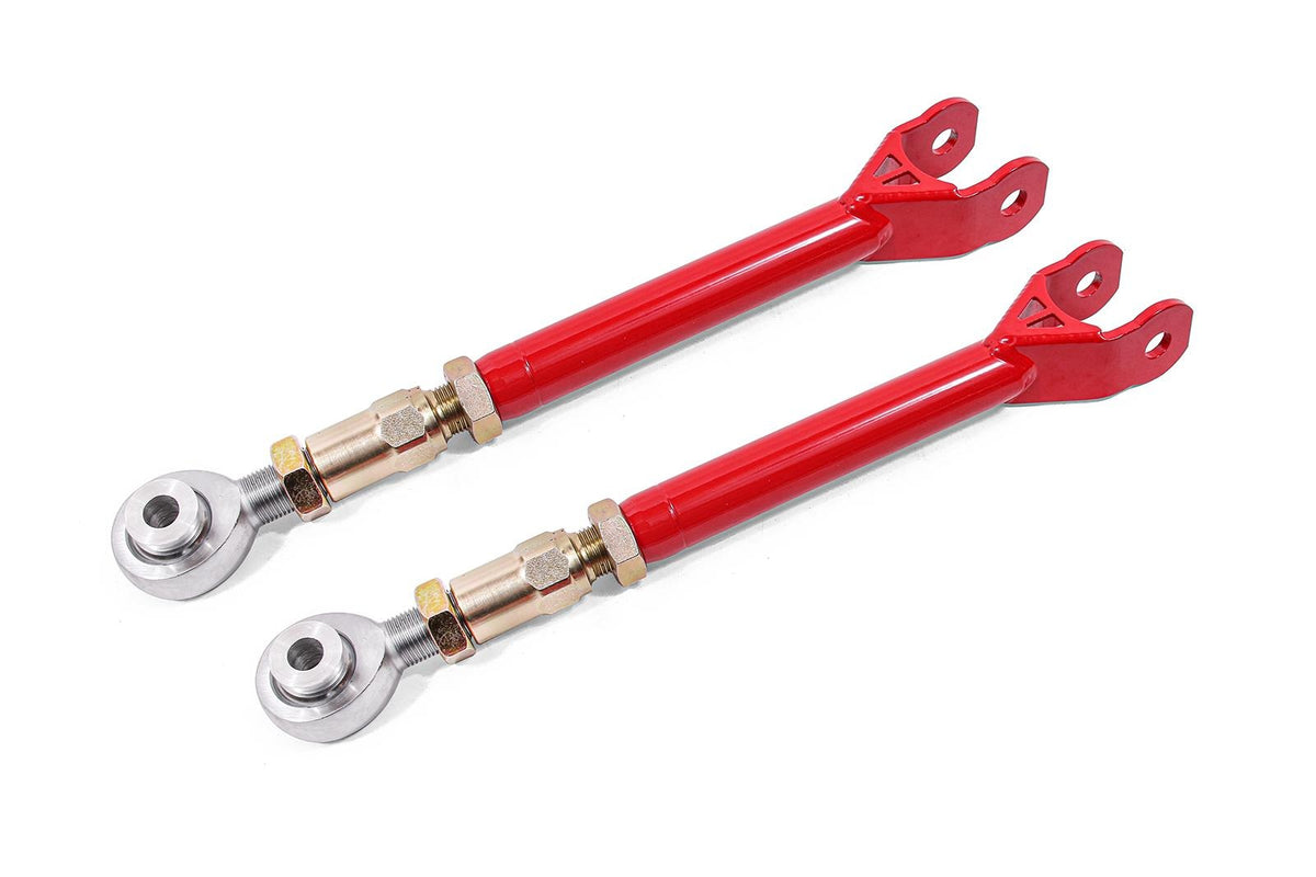 BMR 2008-2023 Challenger Lower Trailing Arms with On-Car Adj. Rod Ends - Red