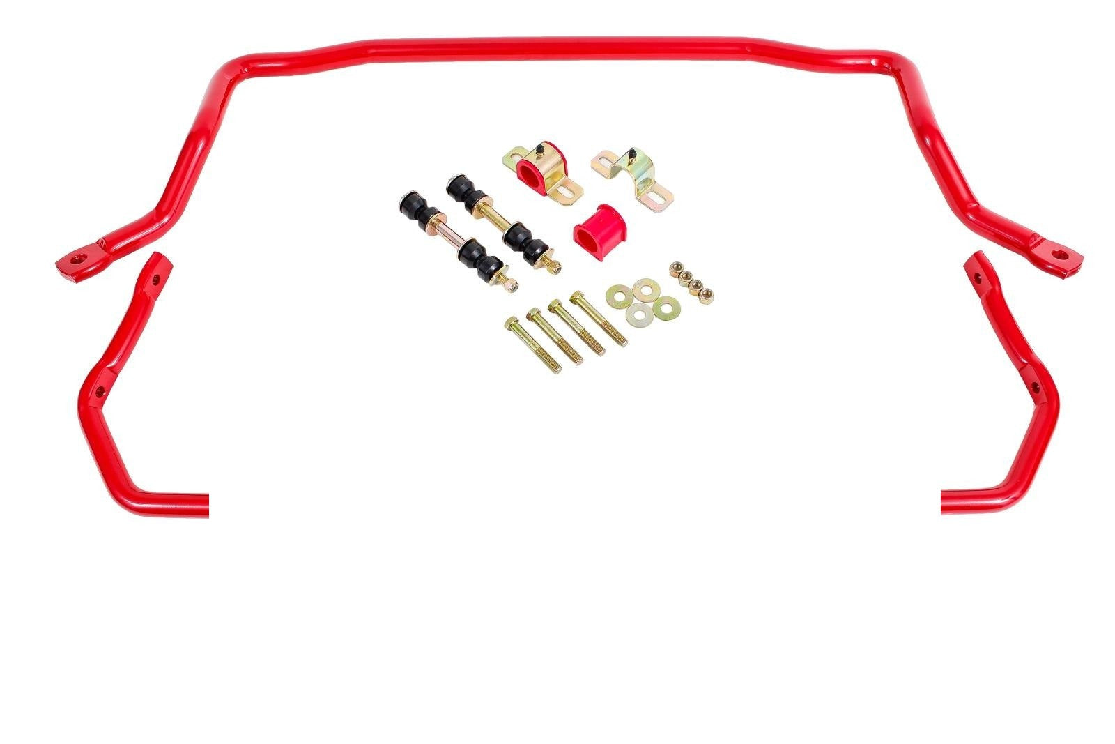 BMR 78-87 G-Body Front & Rear Sway Bar Kit w/ Bushings - Red