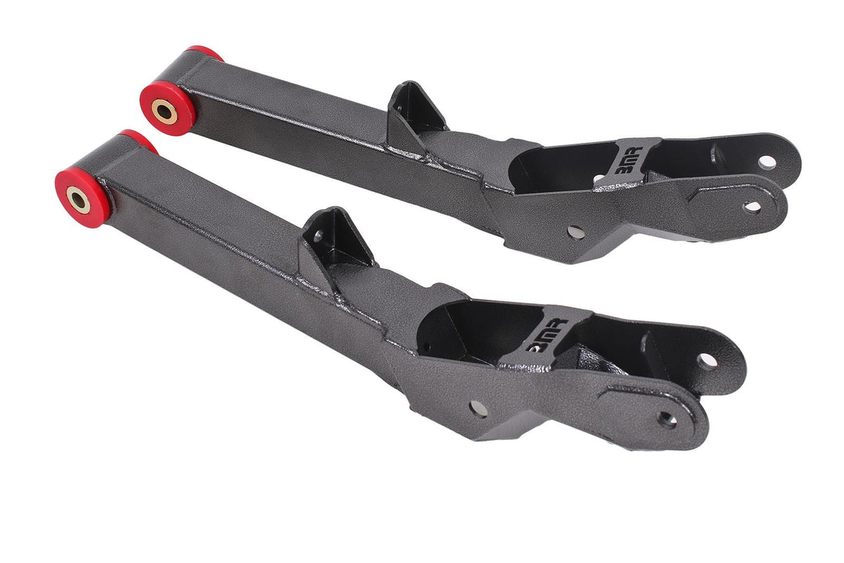 BMR 2010-2015 5th Gen Camaro Rear Lower Control Arms Non-Adj. (Polyurethane) - Black Hammertone