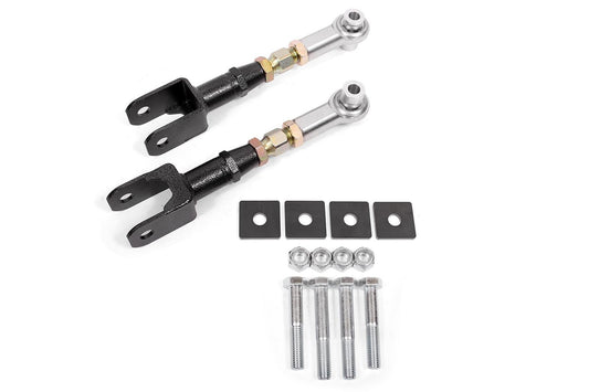 BMR 2015-2026 S550 Mustang Rear On-Car Adj. Rod Ends Toe Rods - Black Hammertone